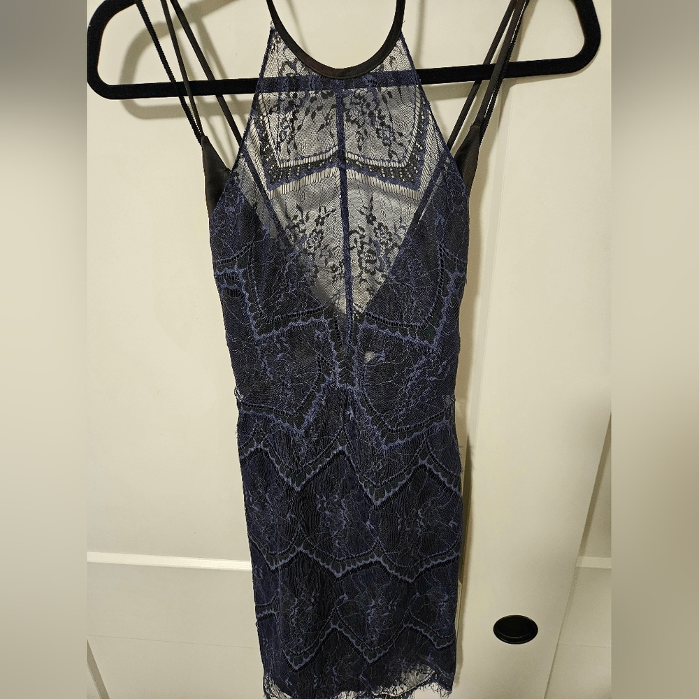 New Free People Nothing Like This Lace Overlay Mini Dress